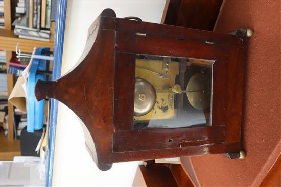 John Charles of Portsea. A Regency brass inset mahogany bracket clock, 18in.